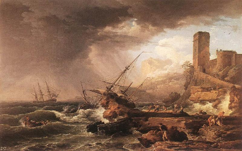 VERNET, Claude-Joseph Storm with a Shipwreck Germany oil painting art